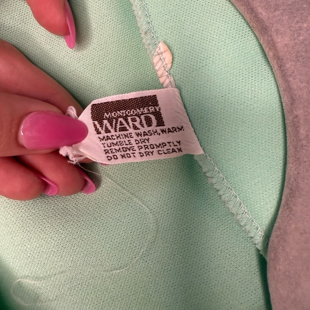 Vintage Montgomery Ward Green 1970s Top - Picture 3 of 8